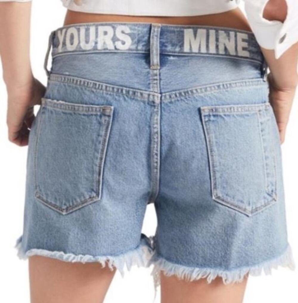 Current Elliott Yours Mine Distressed Denim Cutoff Shorts 29